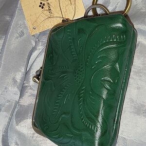 Patricia Nash borse large soft green NWT